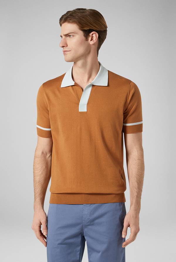 Pull Pal Zileri Polo in maglia con dettagli a contrasto Vendite Flash