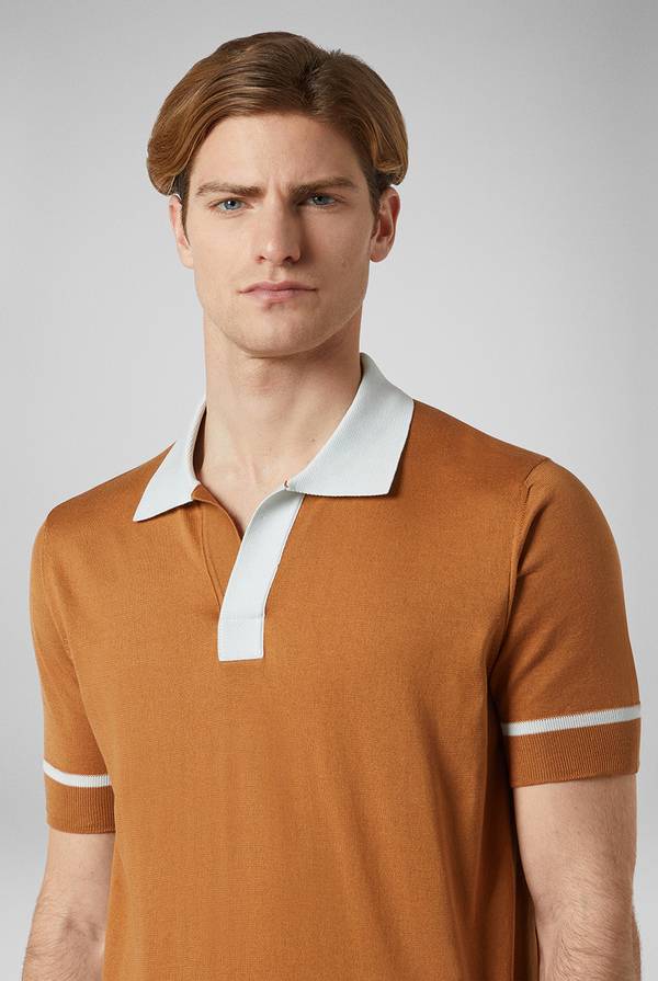 Pull Pal Zileri Polo in maglia con dettagli a contrasto Vendite Flash