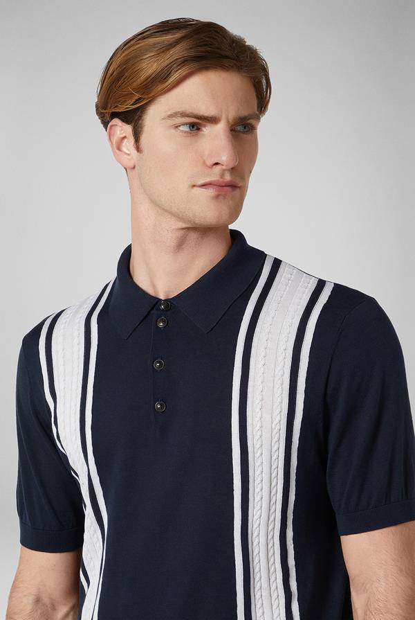 Pull Pal Zileri Polo con bande a contrasto In Saldo