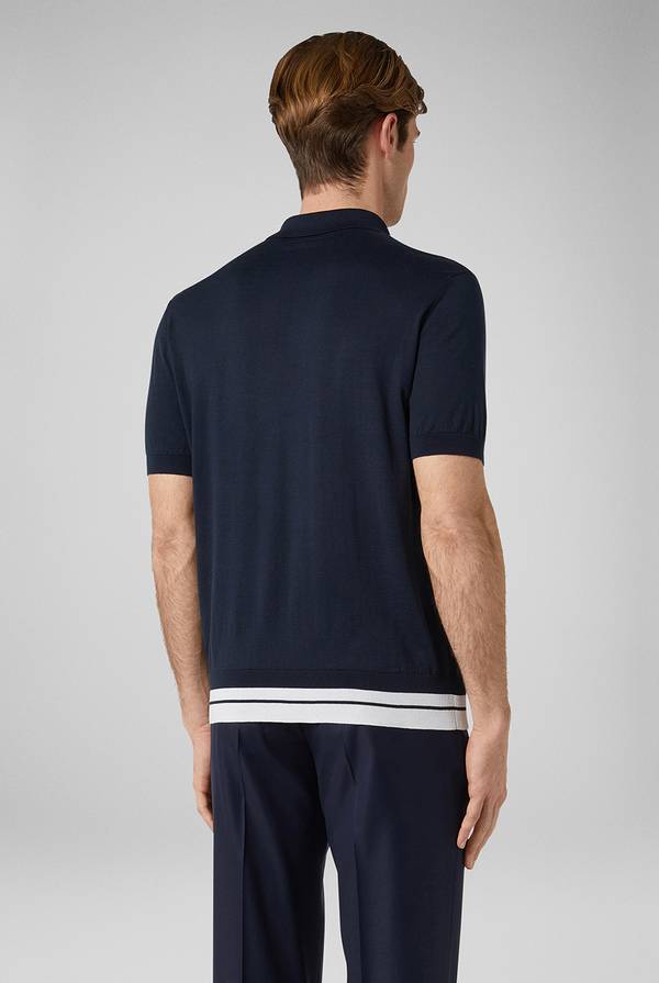 Pull Pal Zileri Polo con bande a contrasto In Saldo
