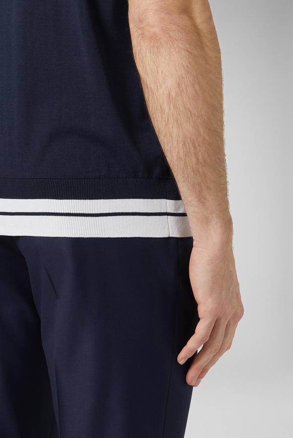 Pull Pal Zileri Polo con bande a contrasto In Saldo