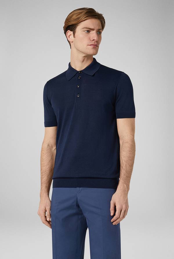 Pull Pal Zileri Polo in maglia di seta e cotone Italy