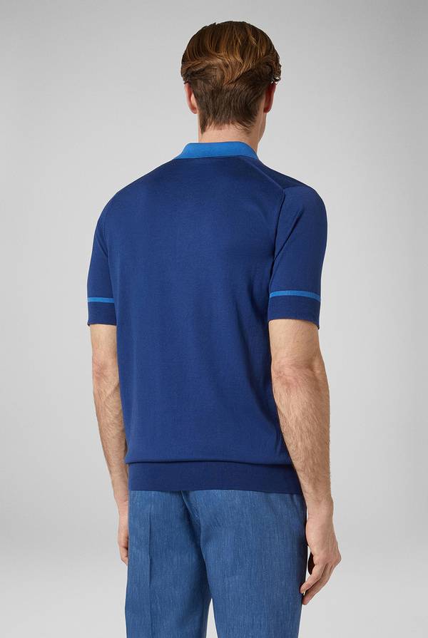 Pull Pal Zileri Polo in maglia con dettagli a contrasto Italia