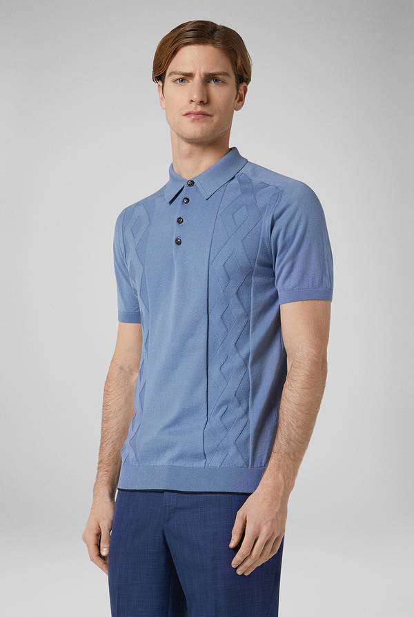 Pull Pal Zileri Polo in maglia con calati In Linea