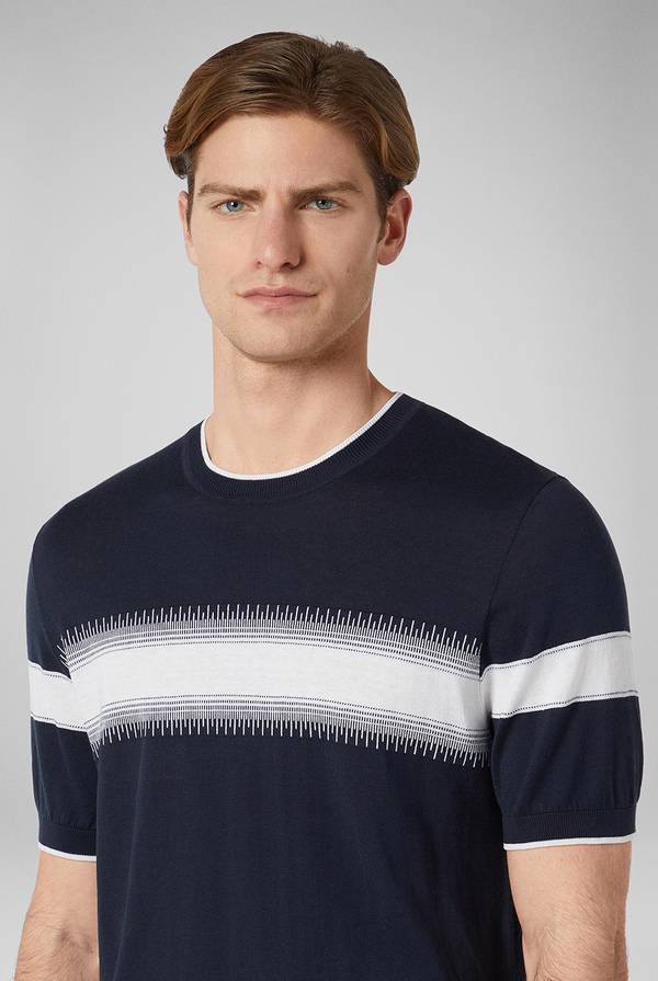 Pull Pal Zileri Maglia girocollo in seta e cotone Spedizione Gratuita