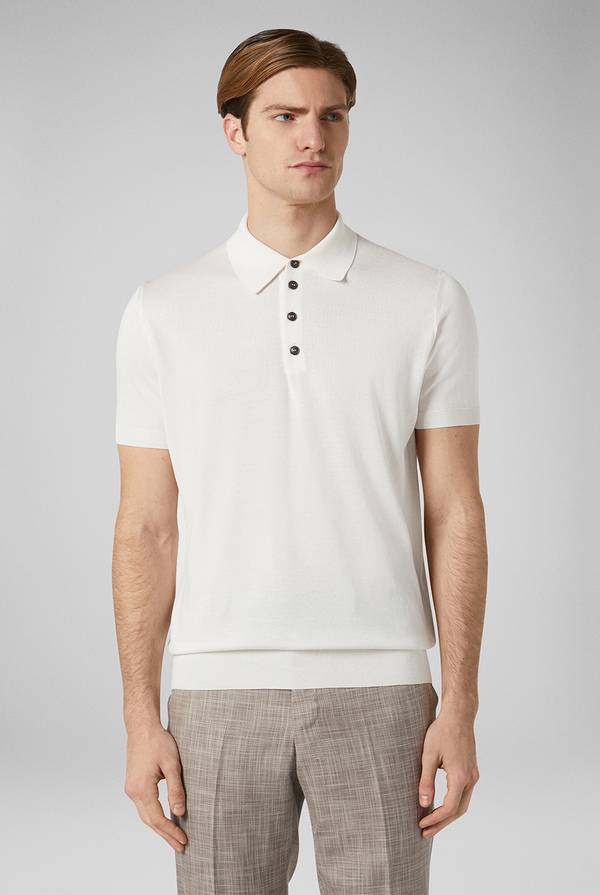 Pull Pal Zileri Polo in maglia di seta e cotone Consegna Veloce