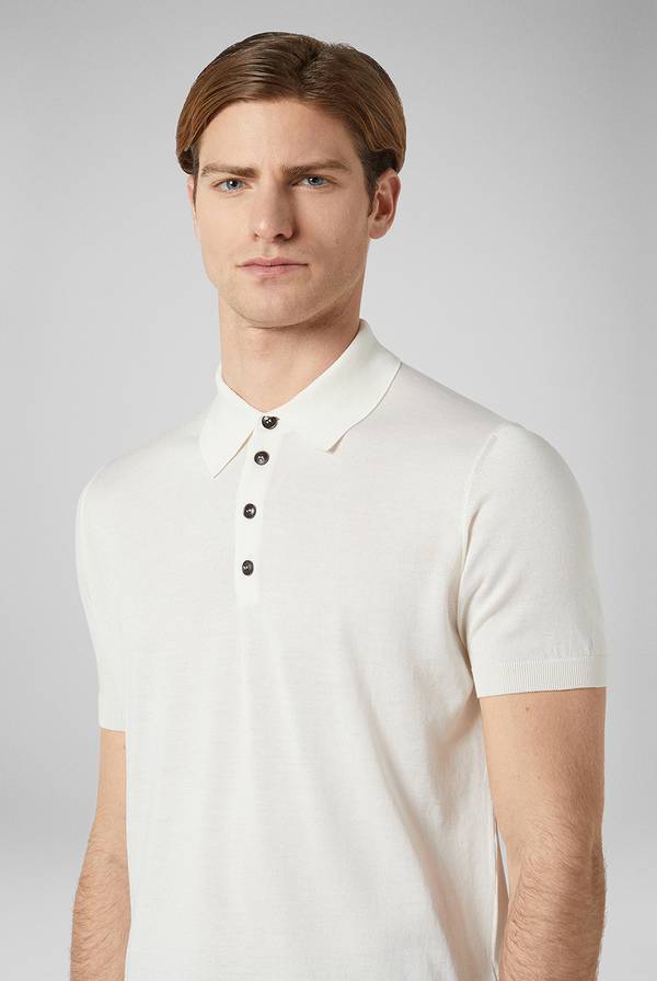 Pull Pal Zileri Polo in maglia di seta e cotone Consegna Veloce
