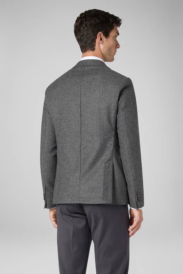 Pull Pal Zileri Giacca in lana tecnica con motivo spina di pesce Economico