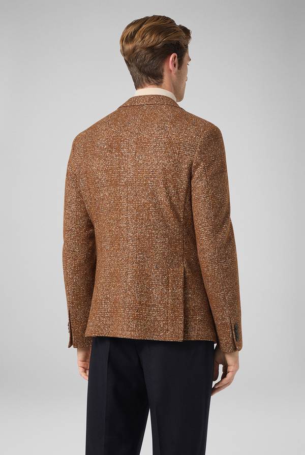 Pull Pal Zileri Giacca in lana e seta con micro pattern Online