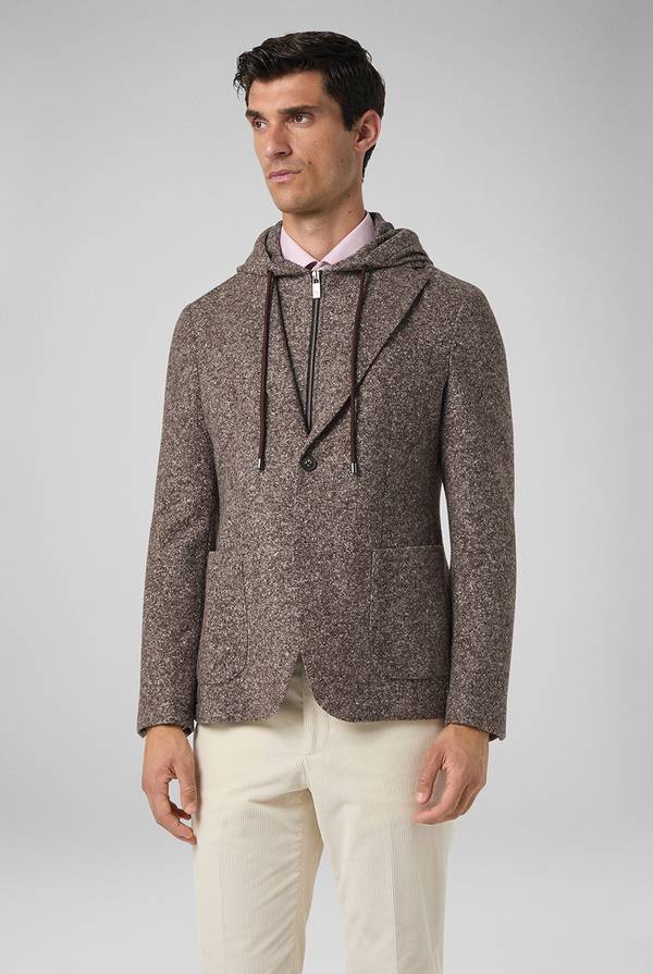 Pull Pal Zileri Giacca in lana tecnica con pettorina e cappuccio removibili Outlet