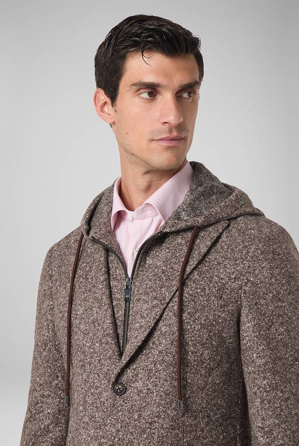 Pull Pal Zileri Giacca in lana tecnica con pettorina e cappuccio removibili Outlet