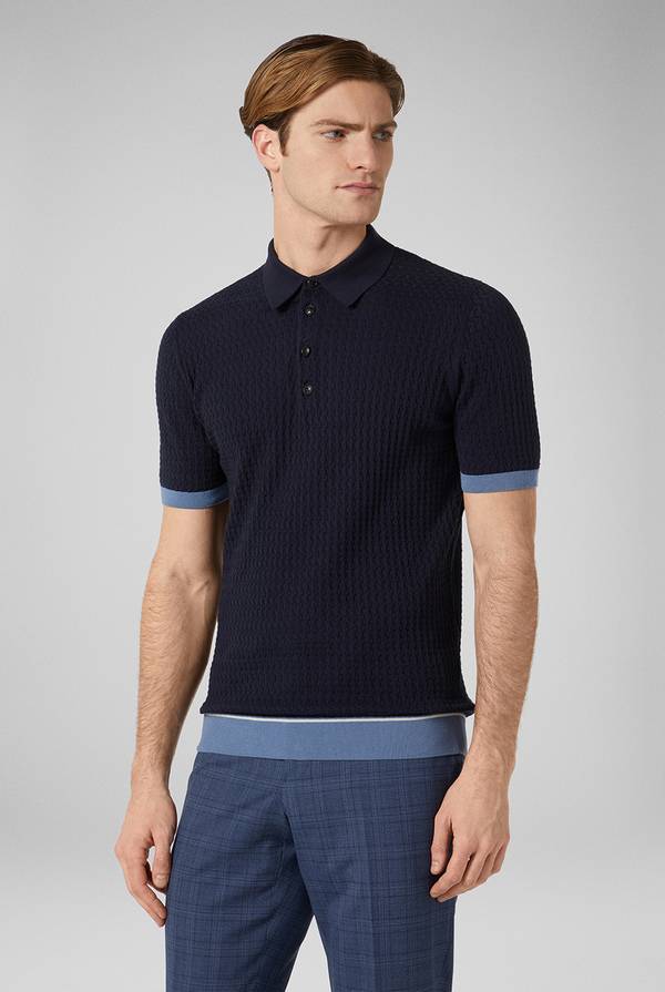 Pull Pal Zileri Polo con cuciture 3D Nuova