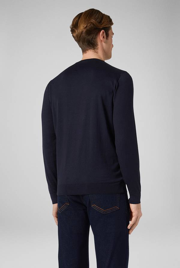 Pull Pal Zileri Girocollo in maglia con dettagli verde laguna 2025