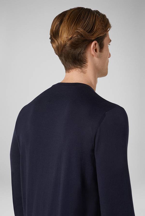 Pull Pal Zileri Girocollo in maglia con dettagli verde laguna 2025