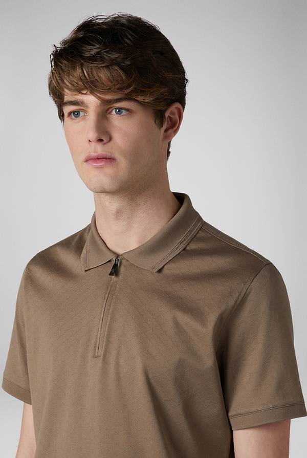 Pull Pal Zileri Polo con monogramma allover Qualità