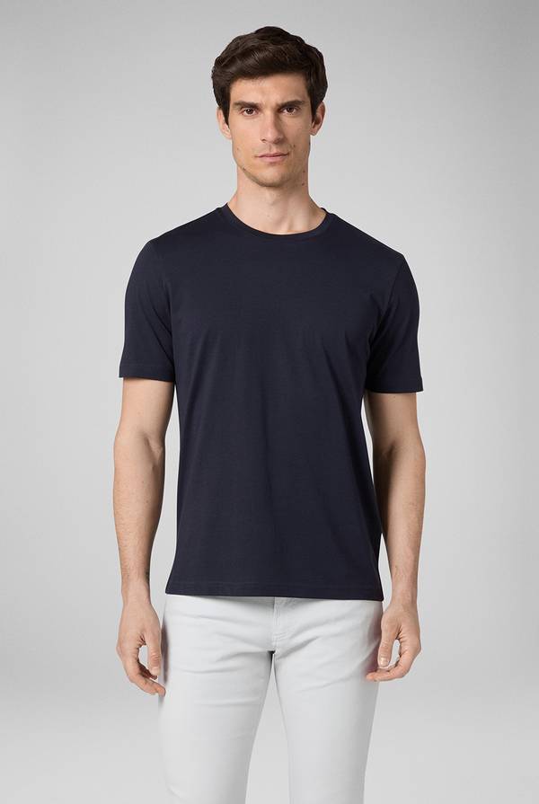 Pull Pal Zileri T-Shirt in cotone nel colore blu navy Spedizione Gratuita