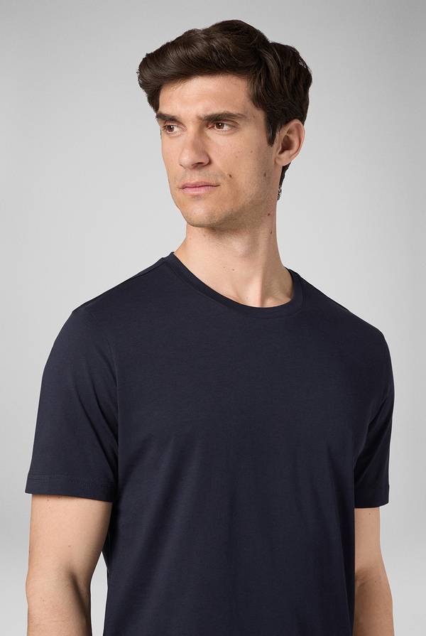 Pull Pal Zileri T-Shirt in cotone nel colore blu navy Spedizione Gratuita