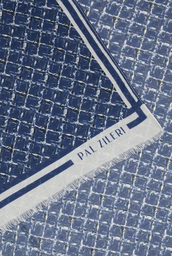 Pull Pal Zileri Sciarpa in modal e lana con fantasia geometrica Vendita Calda