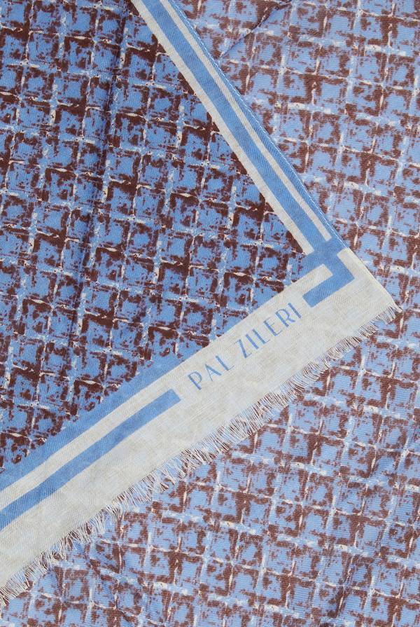 Pull Pal Zileri Sciarpa in modal e lana con fantasia geometrica Vendita Economica