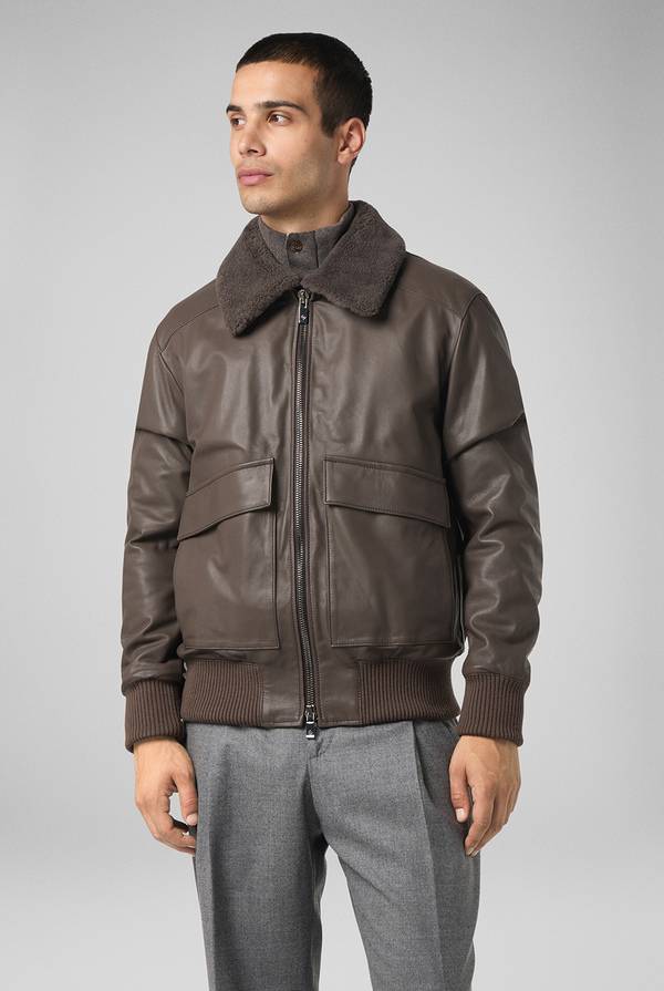 Pull Pal Zileri Bomber in pelle modello Aviator Consegna Veloce