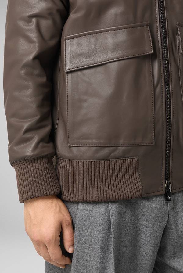 Pull Pal Zileri Bomber in pelle modello Aviator Consegna Veloce