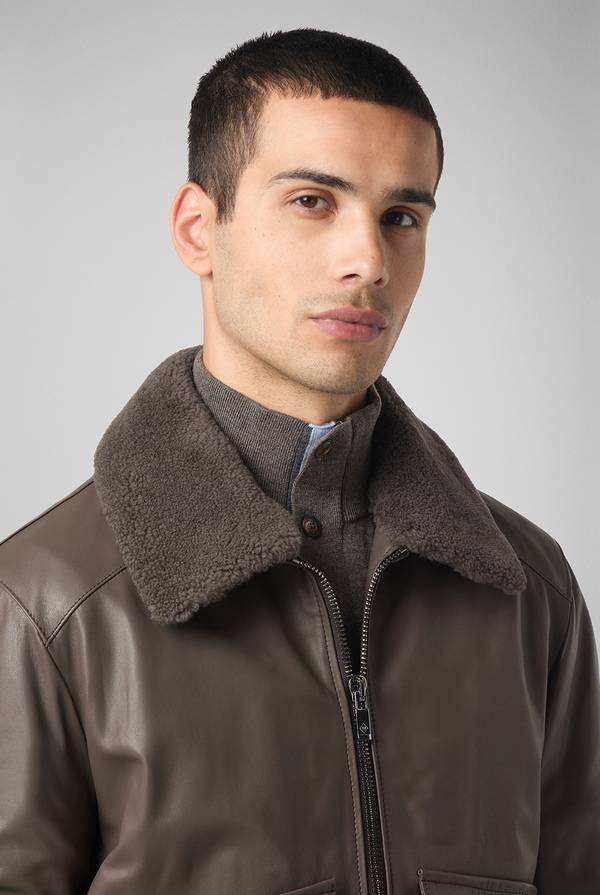 Pull Pal Zileri Bomber in pelle modello Aviator Consegna Veloce
