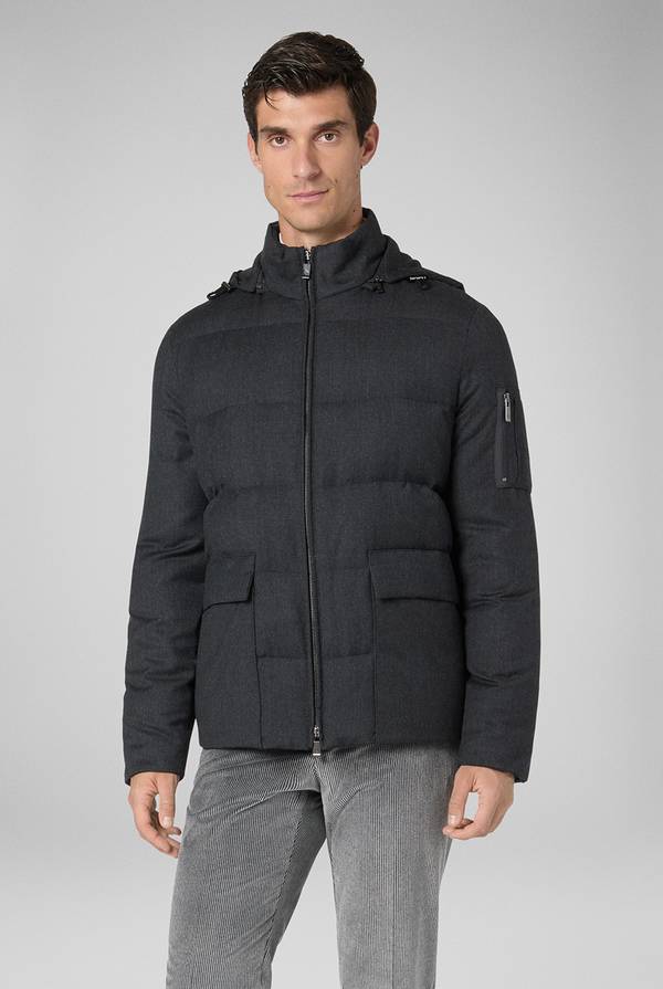 Pull Pal Zileri Bomber in pura lana con cappuccio removibile Novità