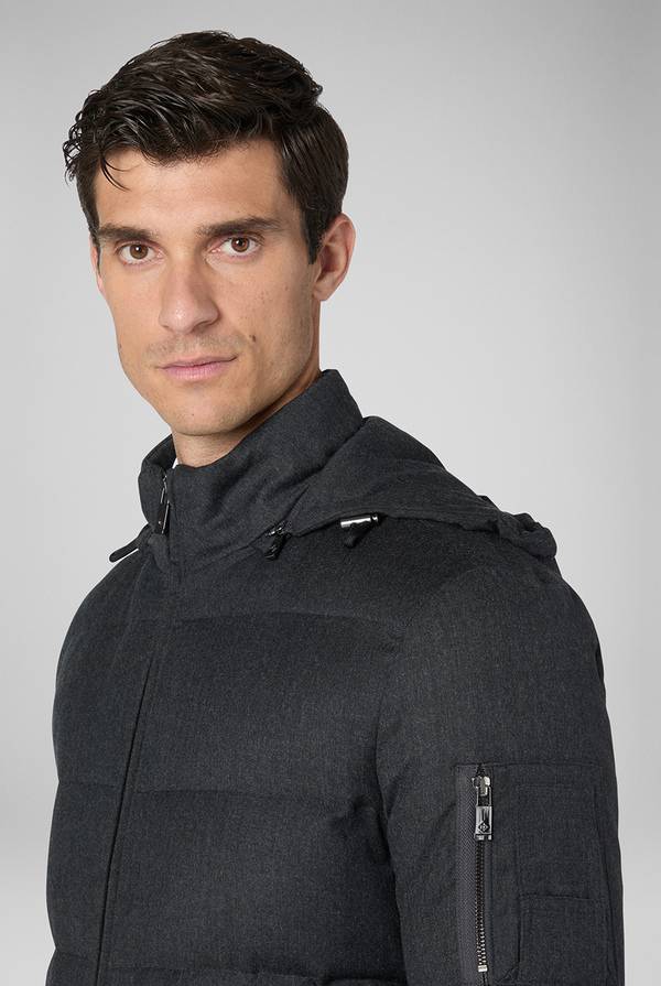 Pull Pal Zileri Bomber in pura lana con cappuccio removibile Novità