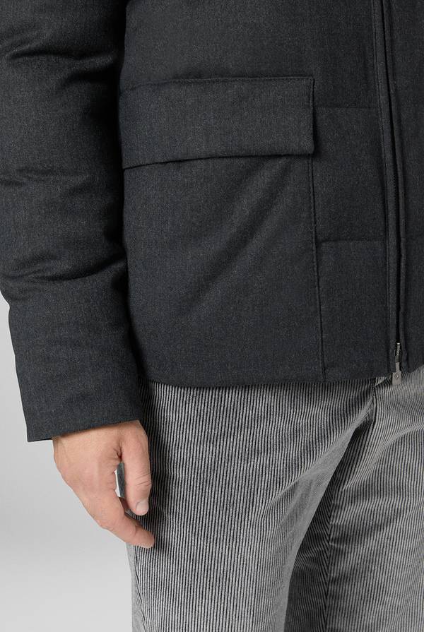 Pull Pal Zileri Bomber in pura lana con cappuccio removibile Novità
