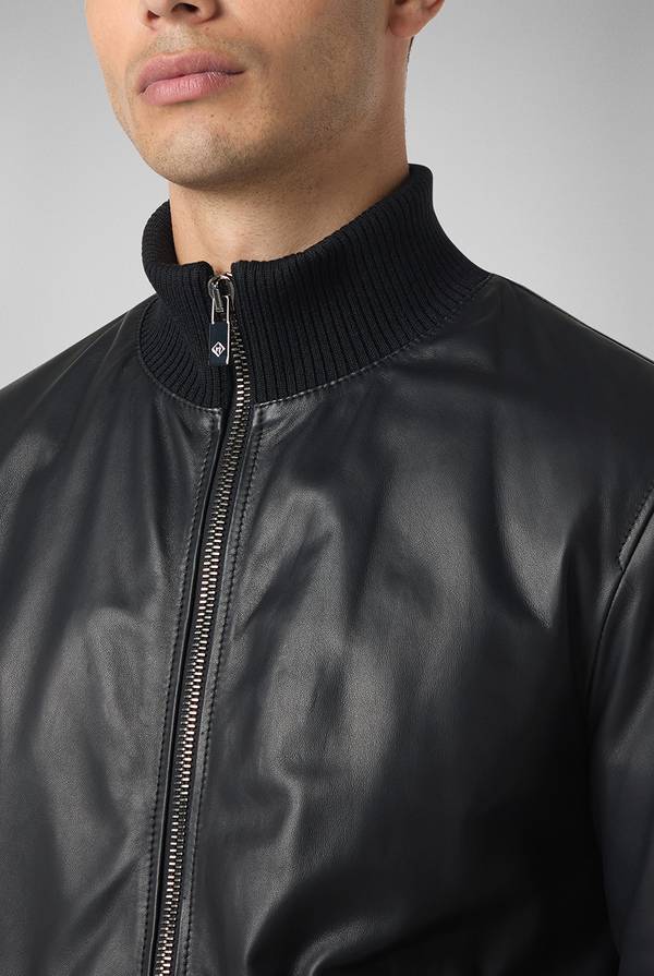 Pull Pal Zileri Bomber in pelle con colletto stand up Moda