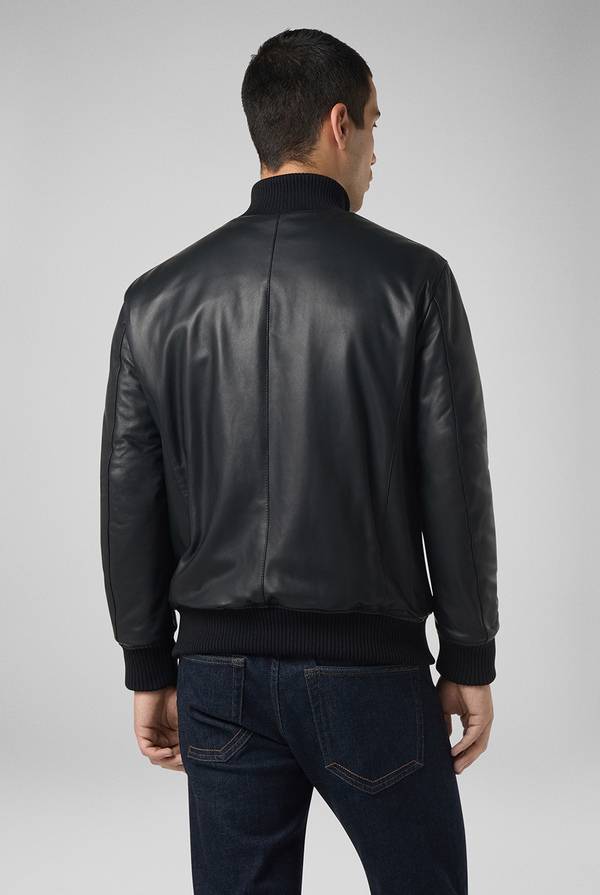 Pull Pal Zileri Bomber in pelle con colletto stand up Moda