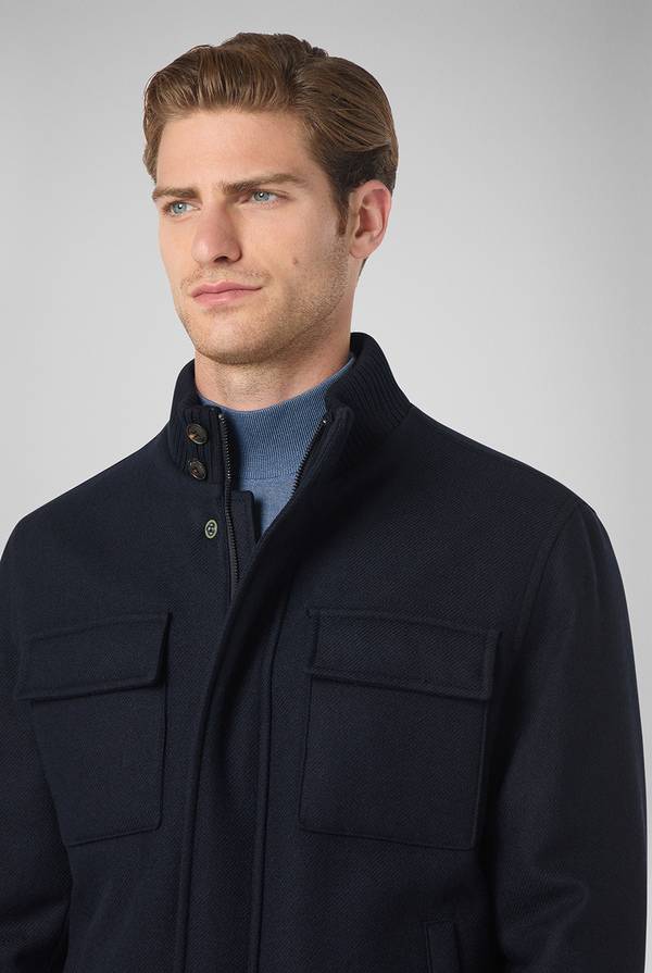 Pull Pal Zileri Blouson in lana blu navy 2025