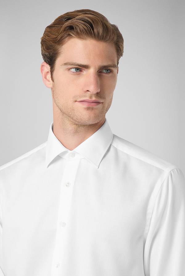 Pull Pal Zileri Camicia bianca micro fantasia Fino Al -60%