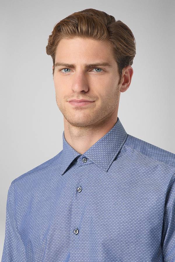 Pull Pal Zileri Camicia micro fantasia effetto denim Presa