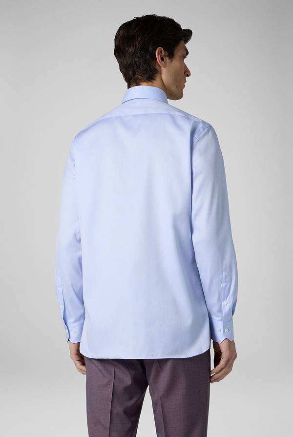 Pull Pal Zileri Camicia in cotone con trattamento anti-piega azzurra Spedizione Gratuita