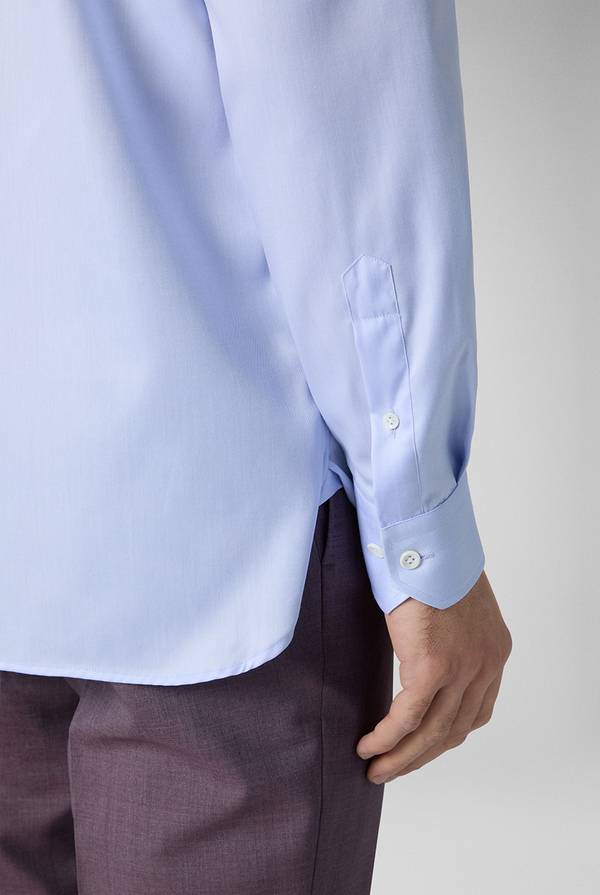 Pull Pal Zileri Camicia in cotone con trattamento anti-piega azzurra Spedizione Gratuita