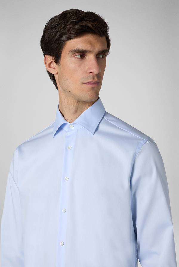 Pull Pal Zileri Camicia azzurra in cotone con collo Milano Negozi Online