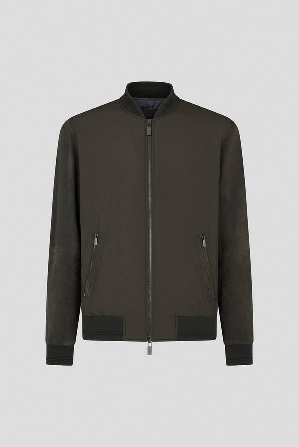 Pull Pal Zileri Varsity jacket in nylon con maniche in suede Shopping Online