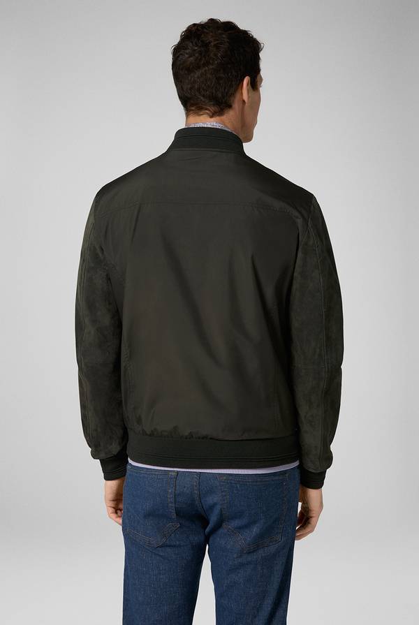 Pull Pal Zileri Varsity jacket in nylon con maniche in suede Shopping Online
