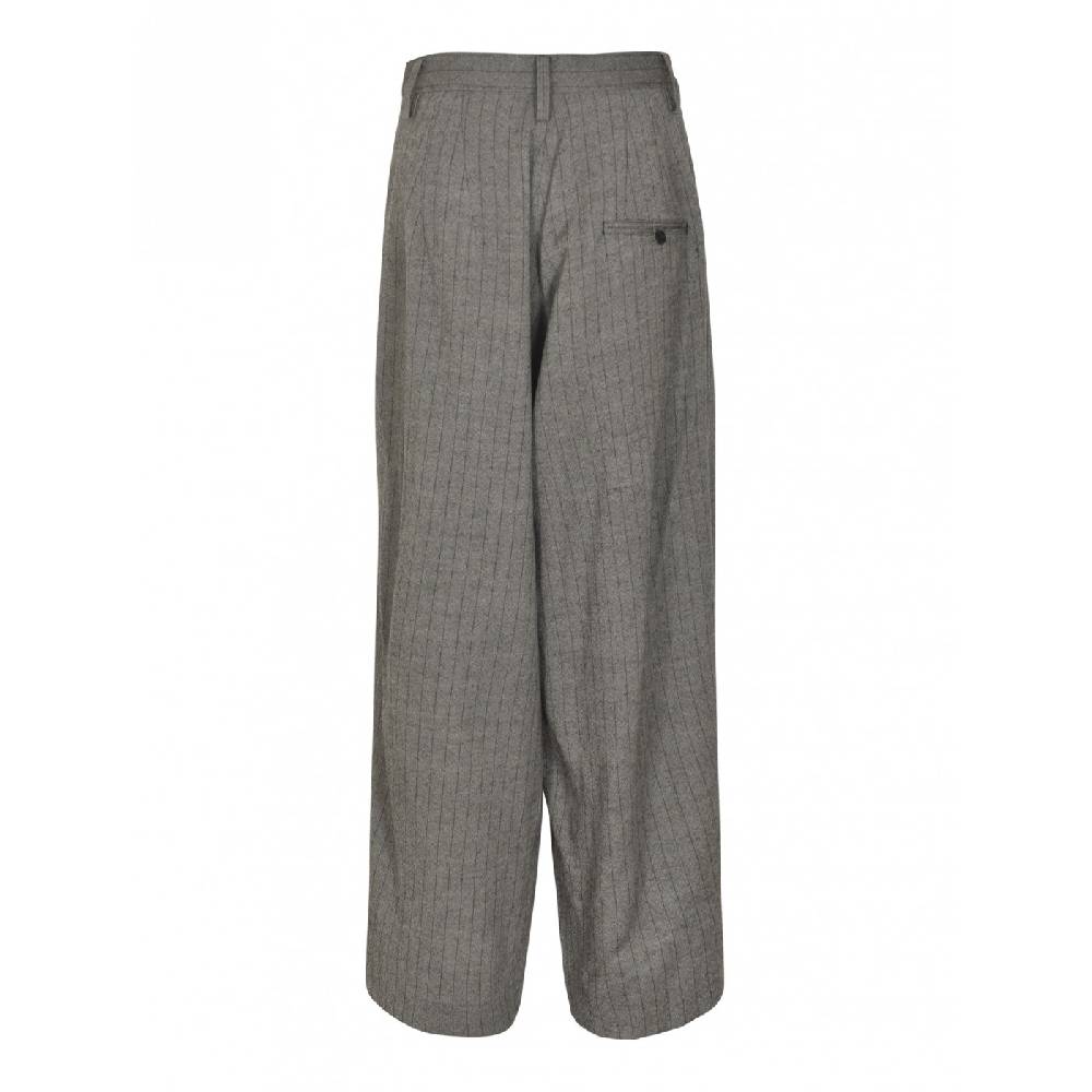 Y&#039;S YOHJI YAMAMOTO Pantaloni gessati con pences gamba larga Sostegno trimestrale