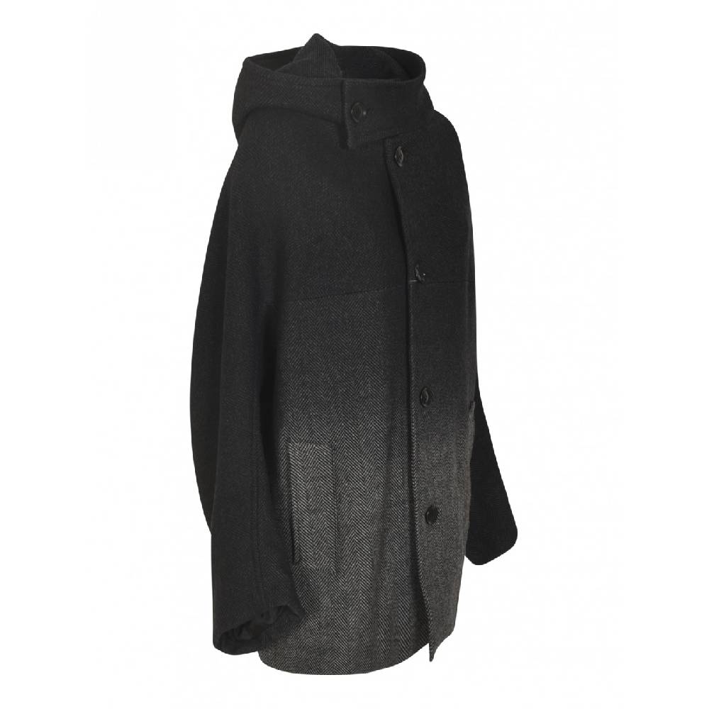 Y&#039;S YOHJI YAMAMOTO Caban drappeggiato con cappuccio Italy