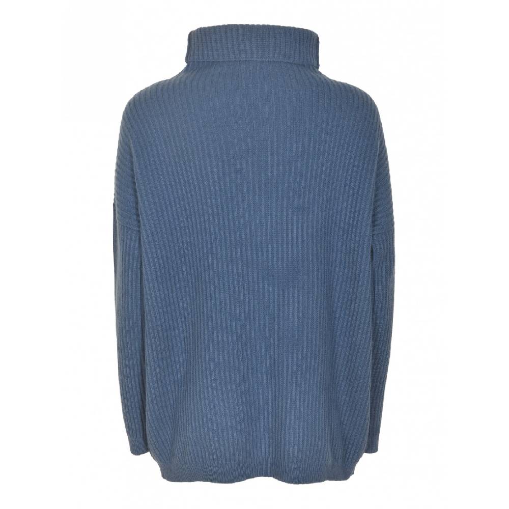 F CASHMERE Maglia collo alto costa inglese Italia