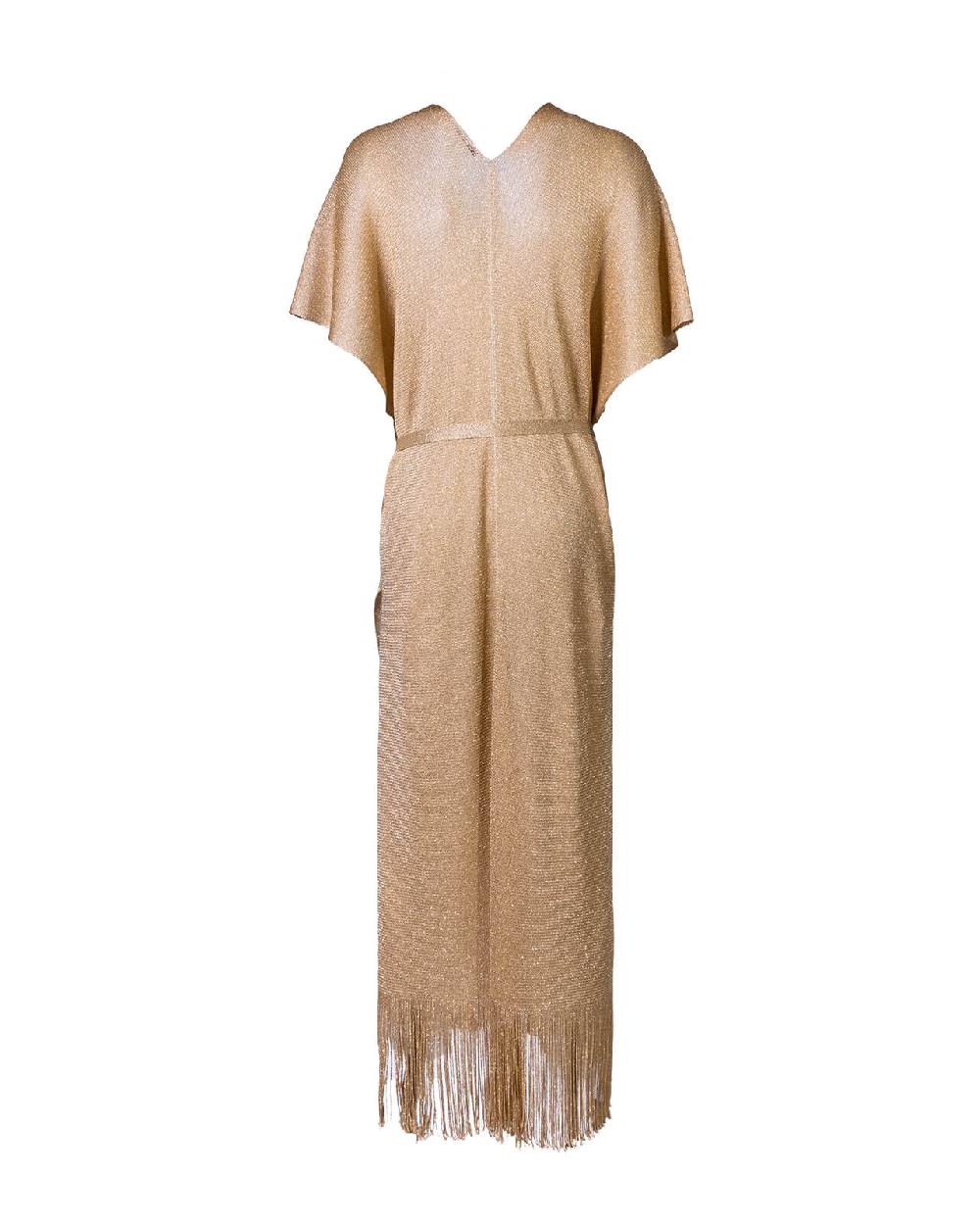 Raffaela D´Angelo Caftano in maglia lurex con frangia Vendite Flash