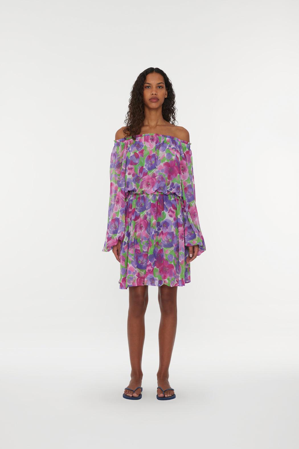 Reina Olga Light Flowy Mini Dress Prezzo Ridotto