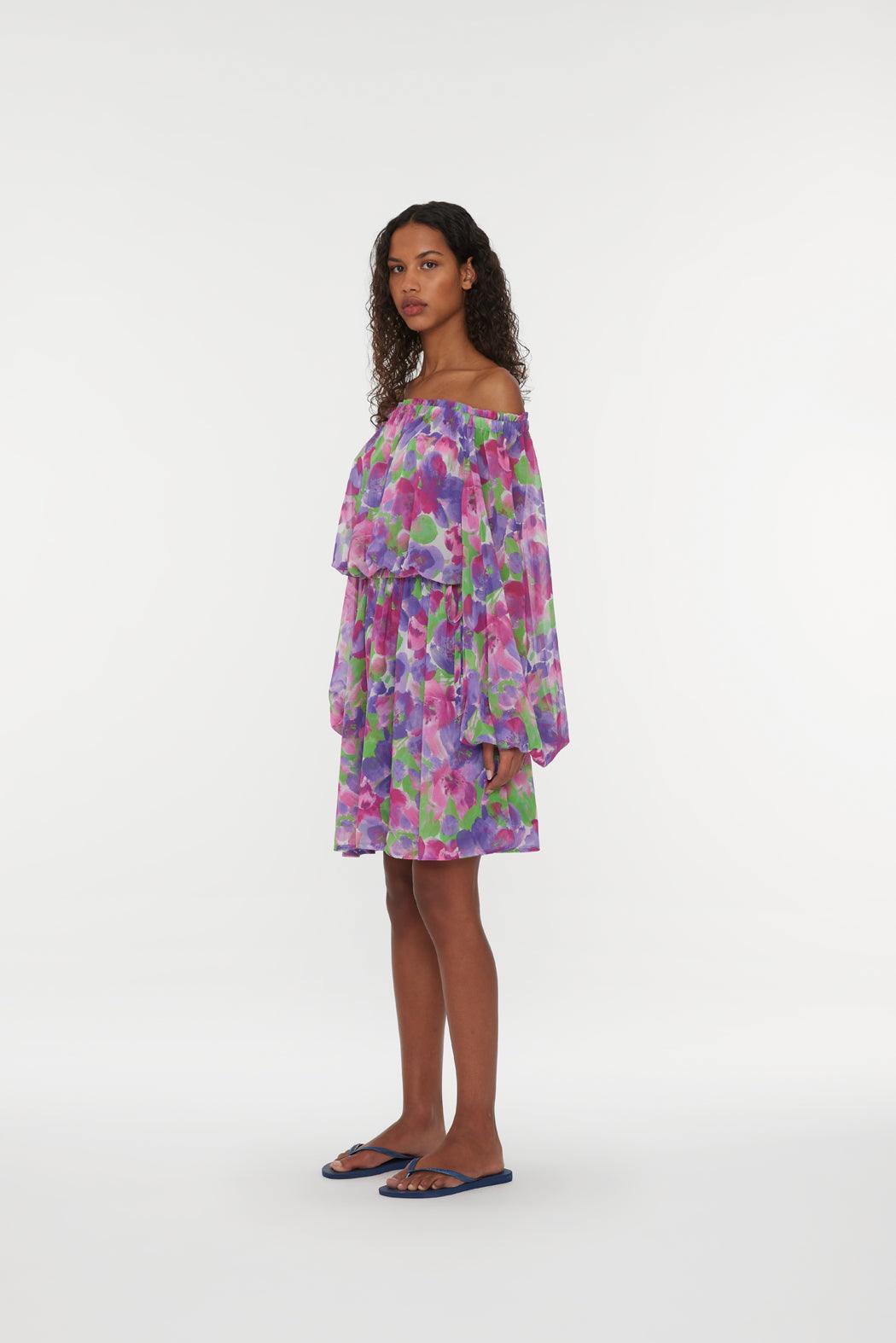 Reina Olga Light Flowy Mini Dress Prezzo Ridotto