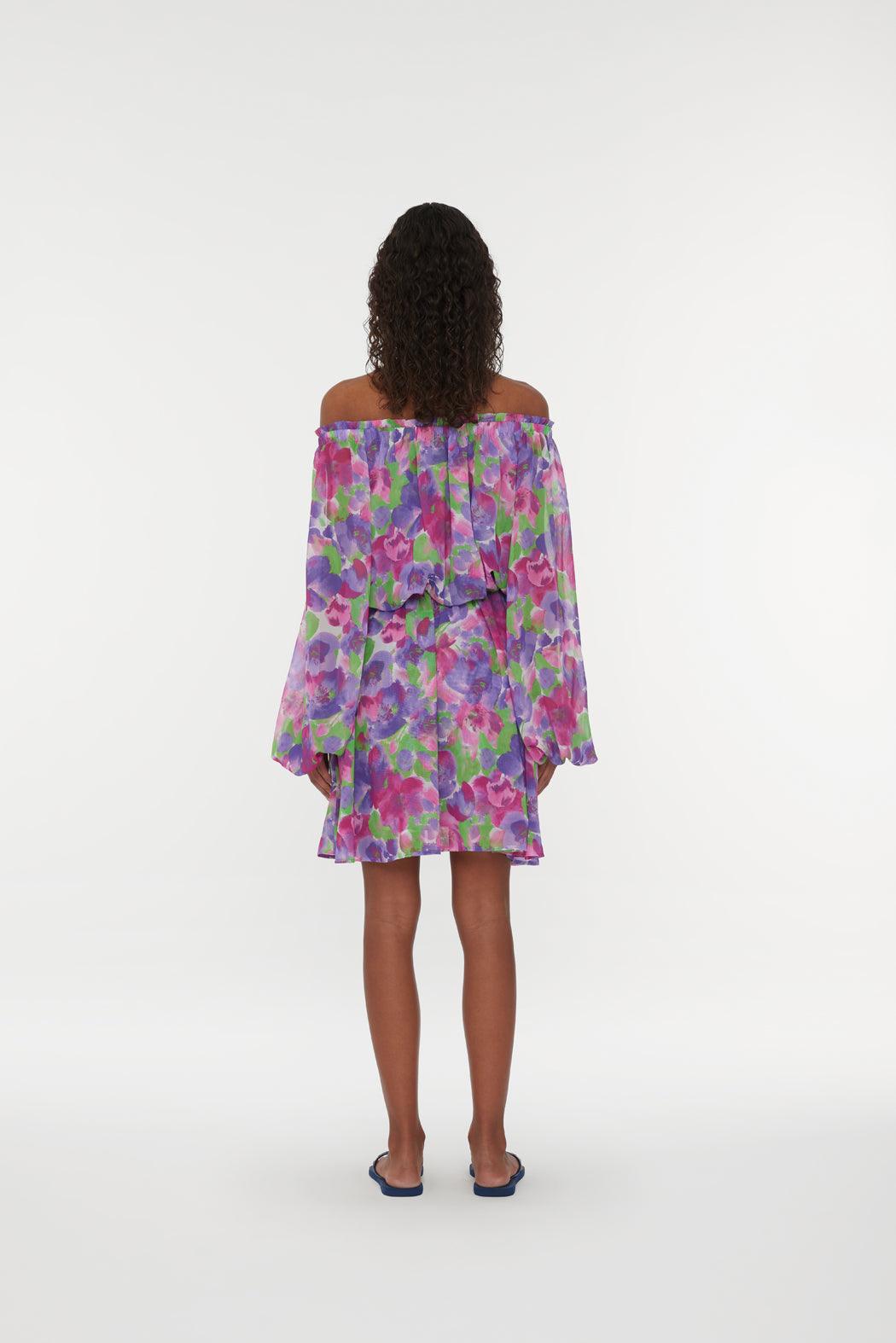 Reina Olga Light Flowy Mini Dress Prezzo Ridotto