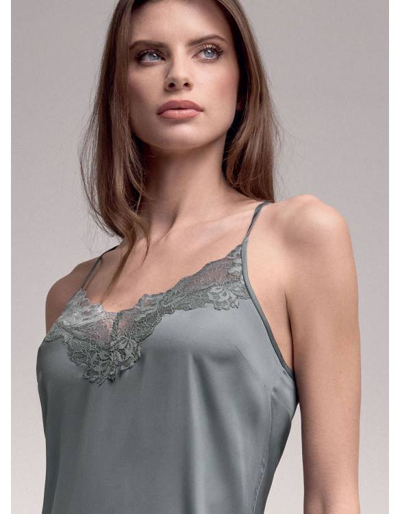Lormar Camicia da notte spalla stretta - Serie SATÈN Promozione