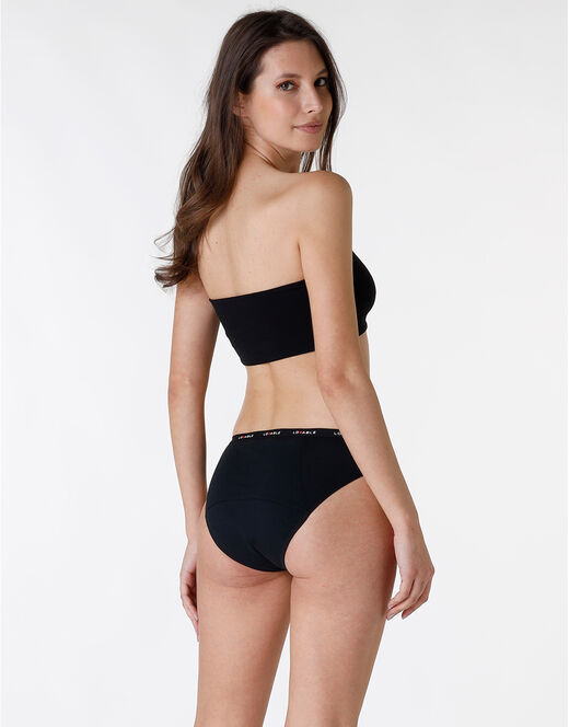 ﻿Lovable NUOVO Slip da ciclo lavabile in cotone biologico certificato, colore nero, per flusso abbondante Fino Al -60%