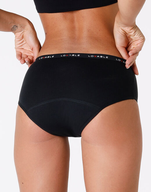 Lovable Culotte da ciclo lavabile flusso medio in cotone biologico certificato, nero Offerta