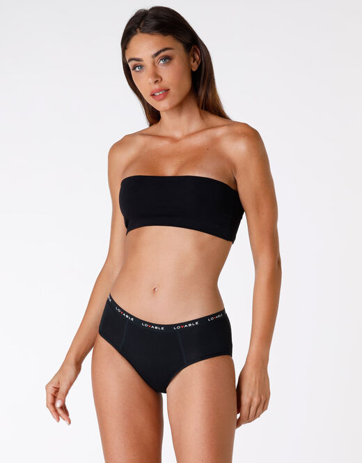 Lovable Culotte da ciclo lavabile flusso medio in cotone biologico certificato, nero Offerta